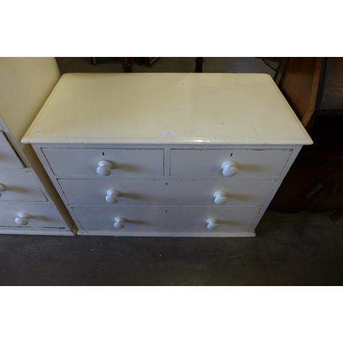 217 - A Victorian painted pine chest of drawers