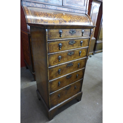 38 - A small George I style walnut chest of drawers