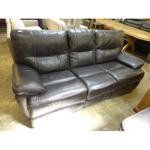 1586 - A Tomlin leather three seater power recline sofa, RRP £708.33 + VAT (268960-141)  *This lot is subje... 