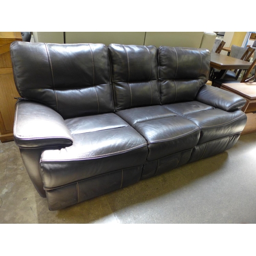 1587 - A Tomlin leather three seater power recline sofa, RRP £708.33 + VAT (268960-141)  *This lot is subje... 