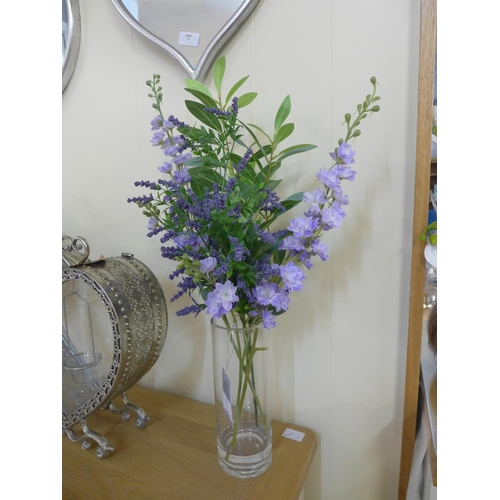 1419 - Lavender and lilac flower stems in a glass vase   (54329210)