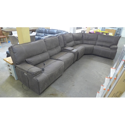 1562 - A Bailey fabric sectional sofa, power recline, RRP £1166.66 + VAT (254362)   *This lot is subject to... 