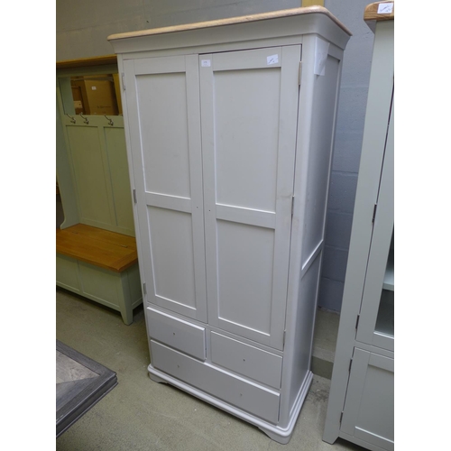 1792 - An Ashbourne grey painted large larder unit (BRI-KC02) * This lot is subject to VAT. Various damage ... 