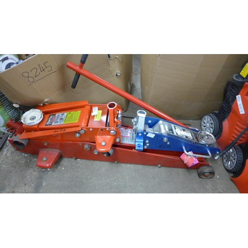 2361 - 3 Clarke trolley jacks 1.5 ton, 2 ton, 3 ton - MM8279 - sold as scrap