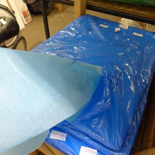 2376 - 6 Bags of greaseproof paper - blue in colour - approx. 3,000 sheets in total *This lot is subject to... 