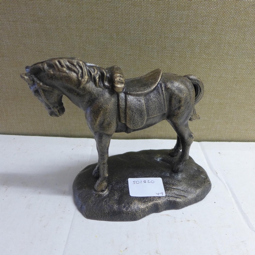 2021 - Horse figure on base - this lot is subject to VAT