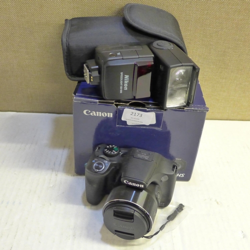 2173 - Canon Powershot 5x540 H5 wi-fi digital camera, 20.3 megapixels - with charger - in box - W - with Ni... 