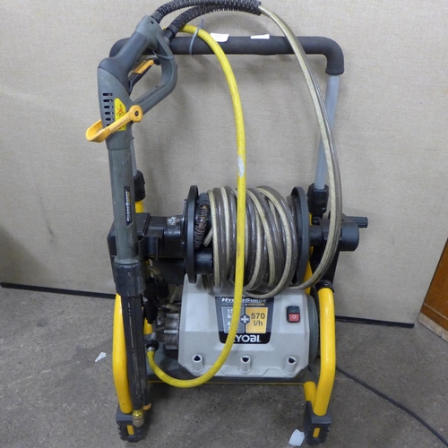 2189 - Ryobi Hydrosurge 150 bar pressure washer on trolley with soap dispenser - W - hardly used (3 changea... 