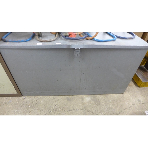 2250 - Grey metal storage box