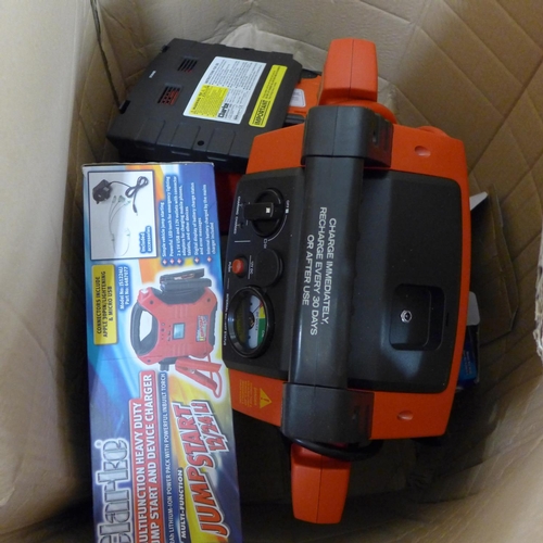 2354 - Box of Clarke battery chargers and jump starts - MM8249 - sold as scrap