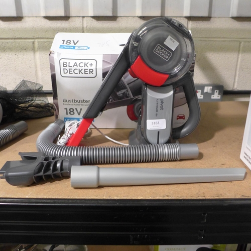 3163 - A Black & Decker Pivot Dustbuster Vacuum Cleaner   (188-68) * This lot is subject to vat