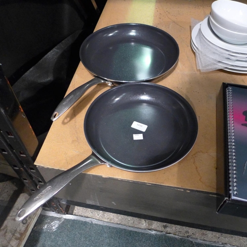 3436 - A Greenpan Fry Pan Set  (189-301) * This lot is subject to vat