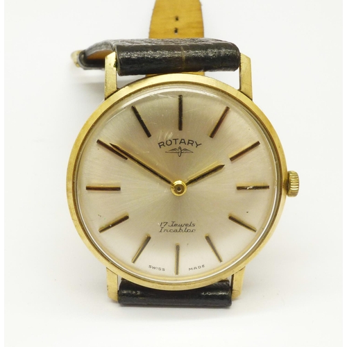 1077 - A 9ct gold Rotary wristwatch