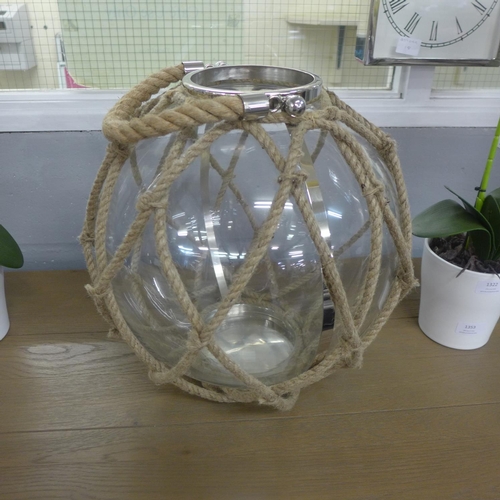 1328 - A La Rochelle glass and rope lantern (T67940)   #