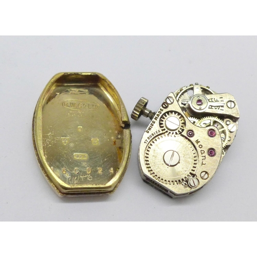 1072 - A 9ct gold lady's Tudor wristwatch, stamped R.W.C.