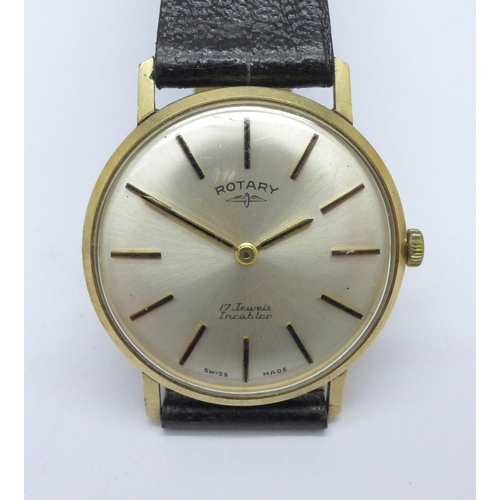 1077 - A 9ct gold Rotary wristwatch