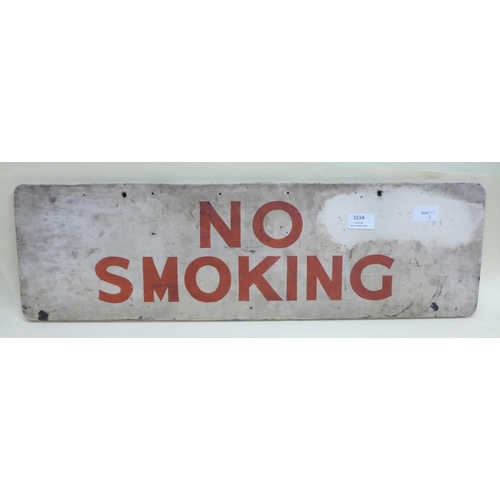 1114 - A wooden No Smoking sign, 66cm