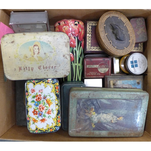 1131 - A collection of old tins and boxes **PLEASE NOTE THIS LOT IS NOT ELIGIBLE FOR POSTING AND PACKING**