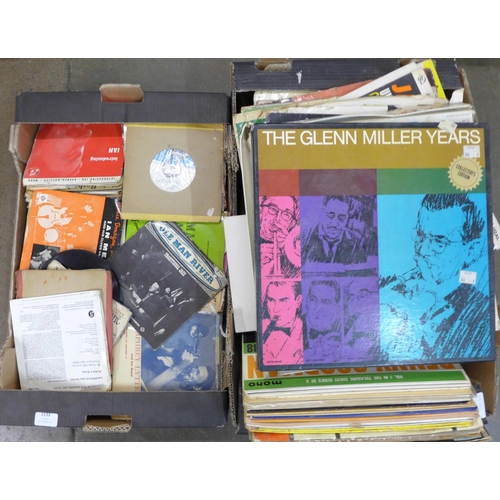 1132 - A box of mainly 'trad' jazz LP records **PLEASE NOTE THIS LOT IS NOT ELIGIBLE FOR POSTING AND PACKIN... 