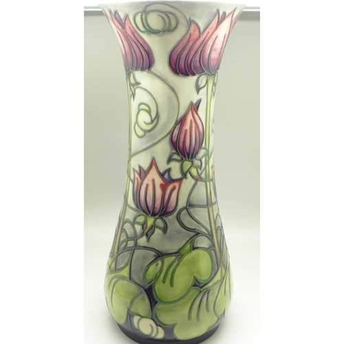 607 - A Moorcroft vase, Emma Bossons, limited edition, 9/50, Collectors Club, 2002, 30cm, with box