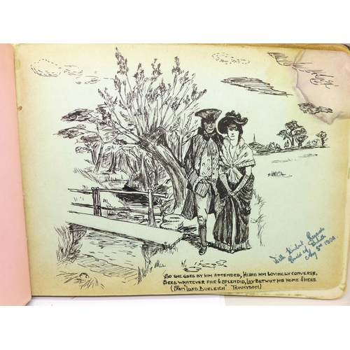 651 - An autograph book with Herbert Samuel, Home Secretary, and others, circa 1920's, and a keepsake albu... 