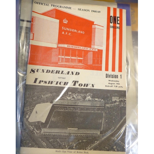 669 - Football programmes;- folder containing 40 assorted programmes for the season 1968/69