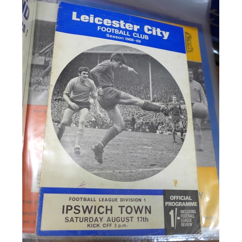 669 - Football programmes;- folder containing 40 assorted programmes for the season 1968/69