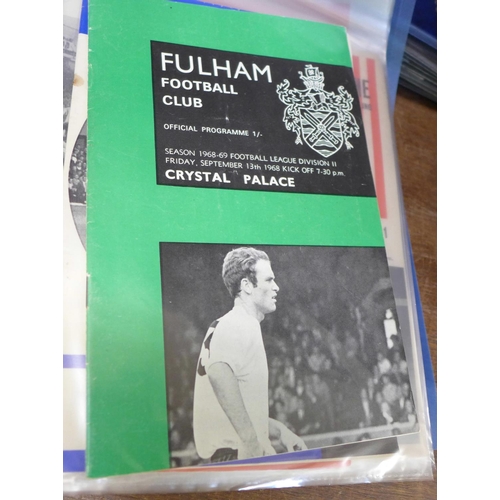 669 - Football programmes;- folder containing 40 assorted programmes for the season 1968/69