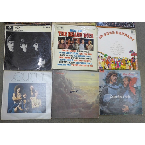 671 - LP records including The Beatles, Barclay James Harvest, Slade, etc.