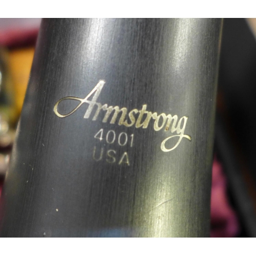 672 - An Armstrong clarinet, cased