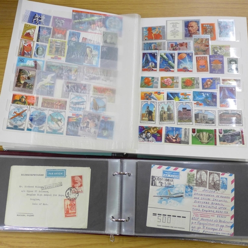 687 - Stamps; Russia mint stamps in stockbook and an album of postal history