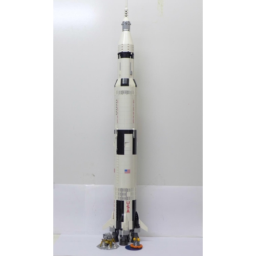 719 - A Lego model NASA Apollo Saturn V, 21309, 1969 pieces, with box, retired set, 100cm