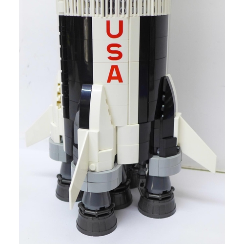 719 - A Lego model NASA Apollo Saturn V, 21309, 1969 pieces, with box, retired set, 100cm