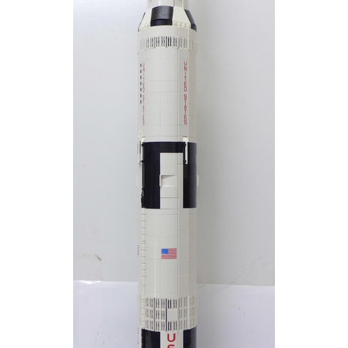 719 - A Lego model NASA Apollo Saturn V, 21309, 1969 pieces, with box, retired set, 100cm