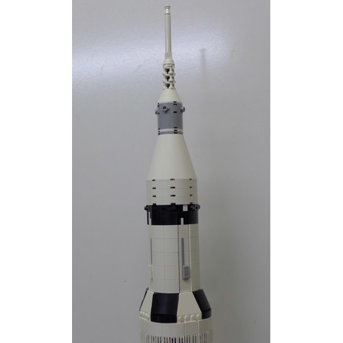 719 - A Lego model NASA Apollo Saturn V, 21309, 1969 pieces, with box, retired set, 100cm