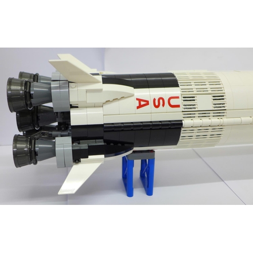 719 - A Lego model NASA Apollo Saturn V, 21309, 1969 pieces, with box, retired set, 100cm