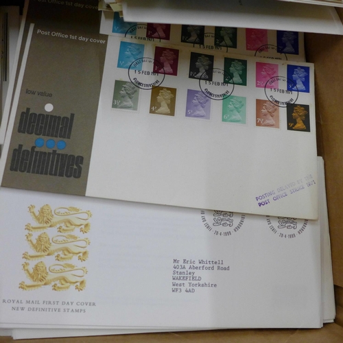 724 - A collection of Post Office and Royal Mail stamp first day covers and a collection of reproduction s... 