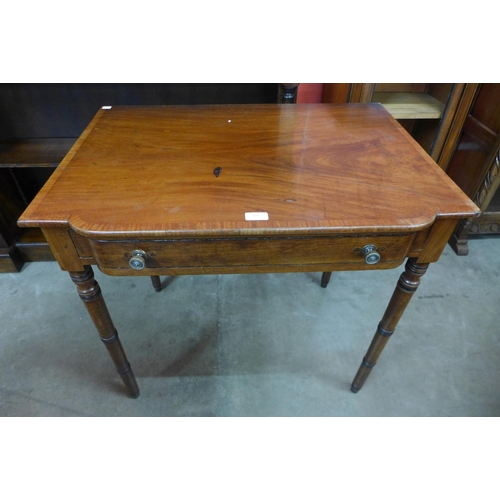 104 - A George IV mahogany single drawer side table