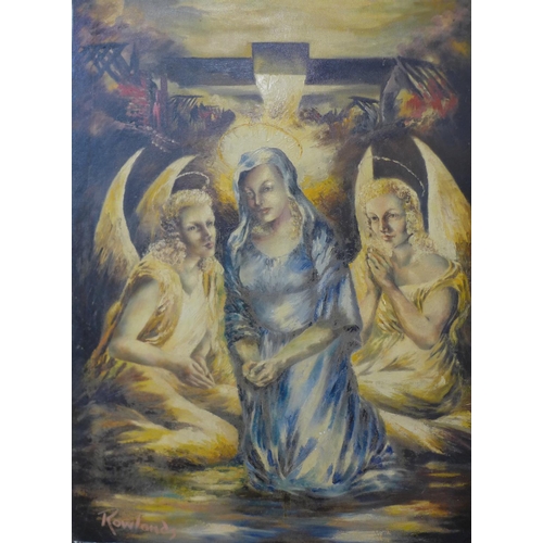 2 - * Rowlands, The Virgin of Sorrows, oil on board, 122 x 91cms, unframed