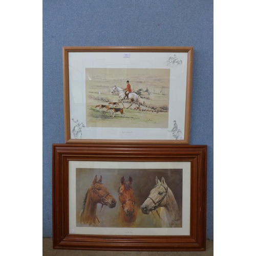 324 - A signed Ros Goody limited edition print, Up To Lings Hill and a We Three Kings print, both framed