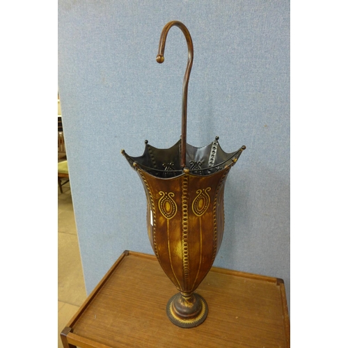 343 - A metal umbrella shaped stick stand