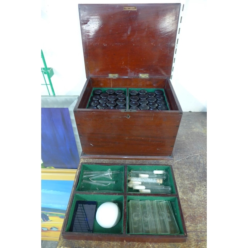 348 - An early 20th Century mahogany fitted scientific box