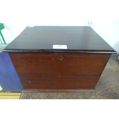 348 - An early 20th Century mahogany fitted scientific box