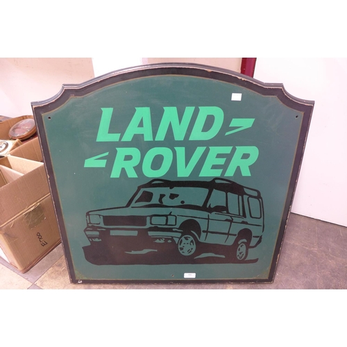 366 - A hand painted Land Rover advertising sign