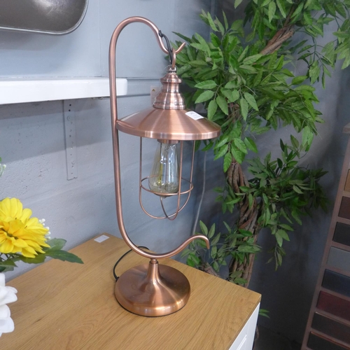 1548 - A copper effect Edison table lantern (2133132)   #