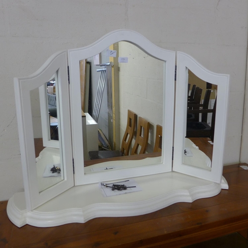 1828 - A Tuscany antique white dressing table mirror (TUS-TM) * This lot is subject to VAT