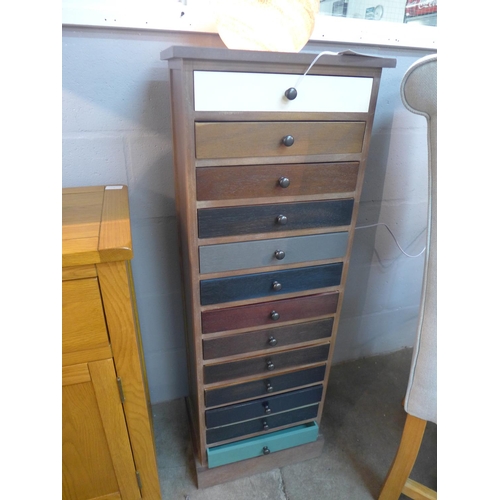 1430 - A multi-coloured thirteen drawer chest (76-09273)   #