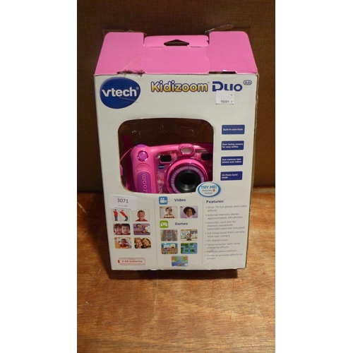 3071 - A Vtech pink Kidizoom Duo 5.0 Camera (no charging lead)     (190A-12)   * This Lot Is Subject To Vat