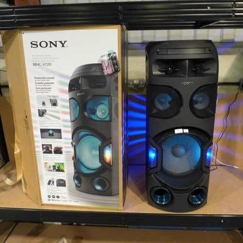 3098 - A Sony Mhcv72D Audio Wireless Speaker with remote, Rrp £389.99 + Vat    (190-160)          *  This L... 