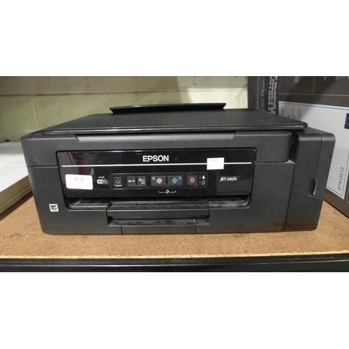 3112 - An Epson Ecotank Et-2600 Printer, Rrp £114.99 + Vat    (190-79)   *  This Lot Is Subject To Vat